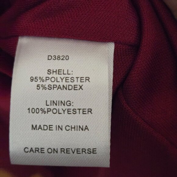 Alexia Admor NWT Nicolette Dress Midi Burgundy Size XL - Picture 9 of 9